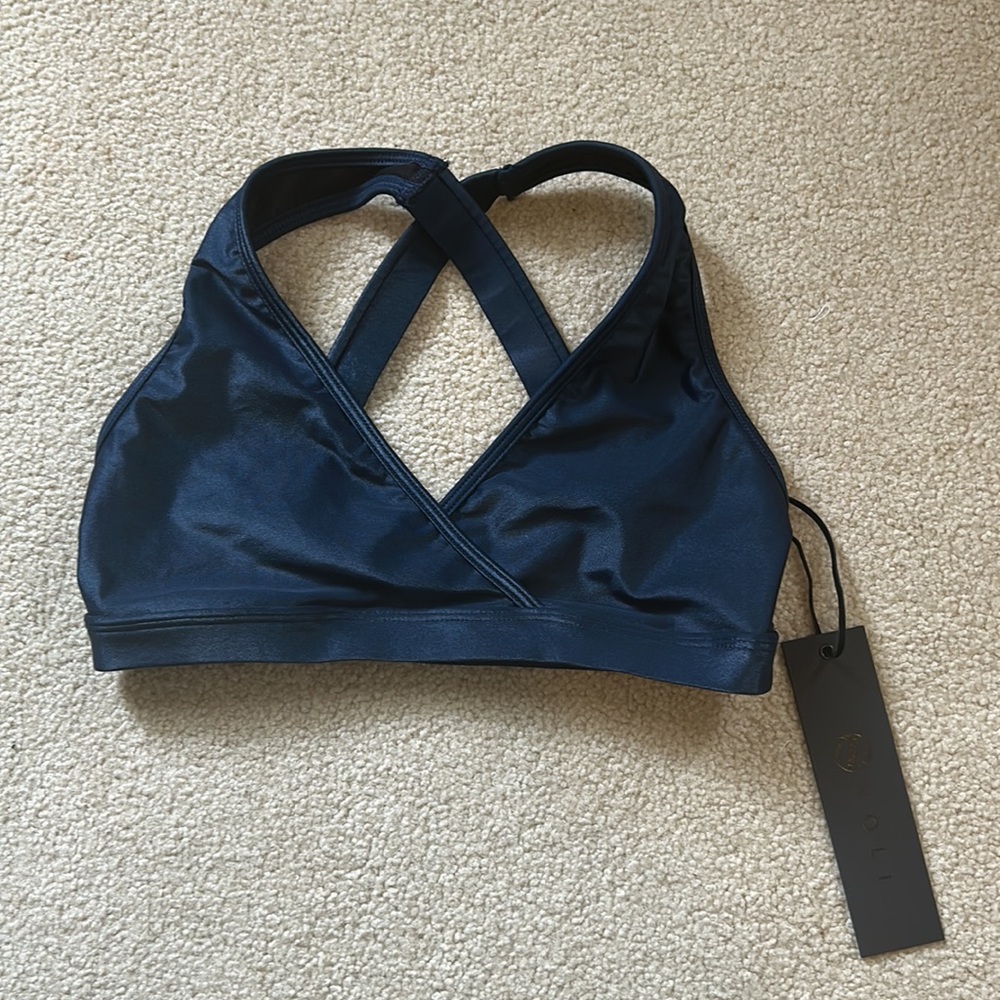 NWT Noli Yoga Edga Bra in Navy Liquid, size small - Picture 8 of 16